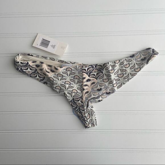 REVOLVE Eberjey M Grey Boho Floral Cheeky Low Rise Bikini Swimsuit Bottoms - Picture 8 of 10